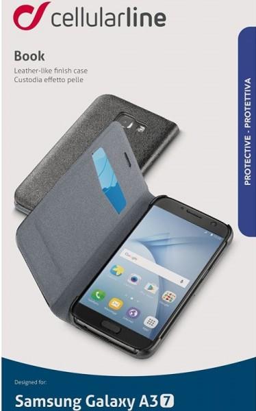 CELLULARLINE Custodia cover a libro per Samsung Galaxy A3 2017 Cellular Line Book Essential nero